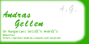 andras gellen business card